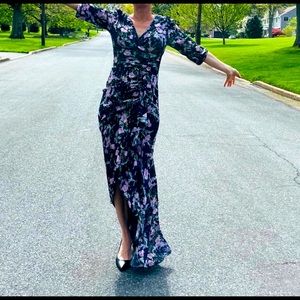 Shoshanna Floral Dress - Purple and Pink